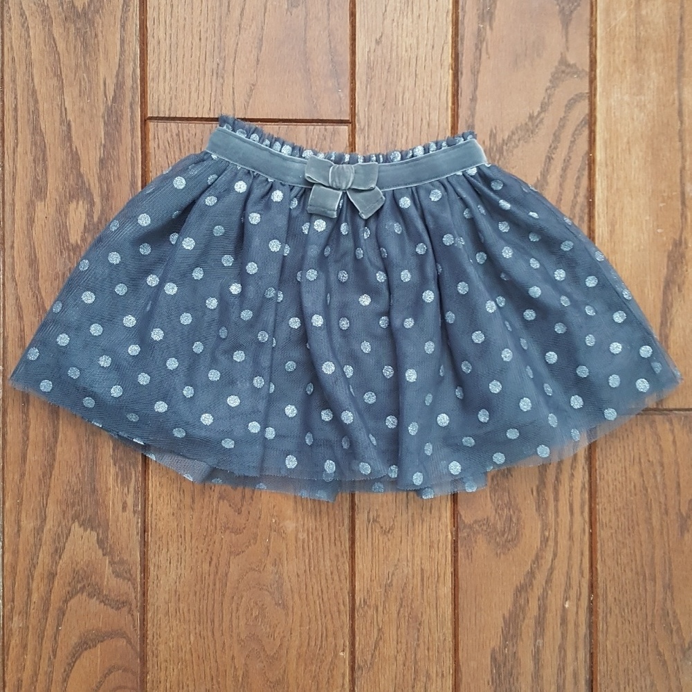 Cat & Jack toddler Gray polkadot skirt tutu
